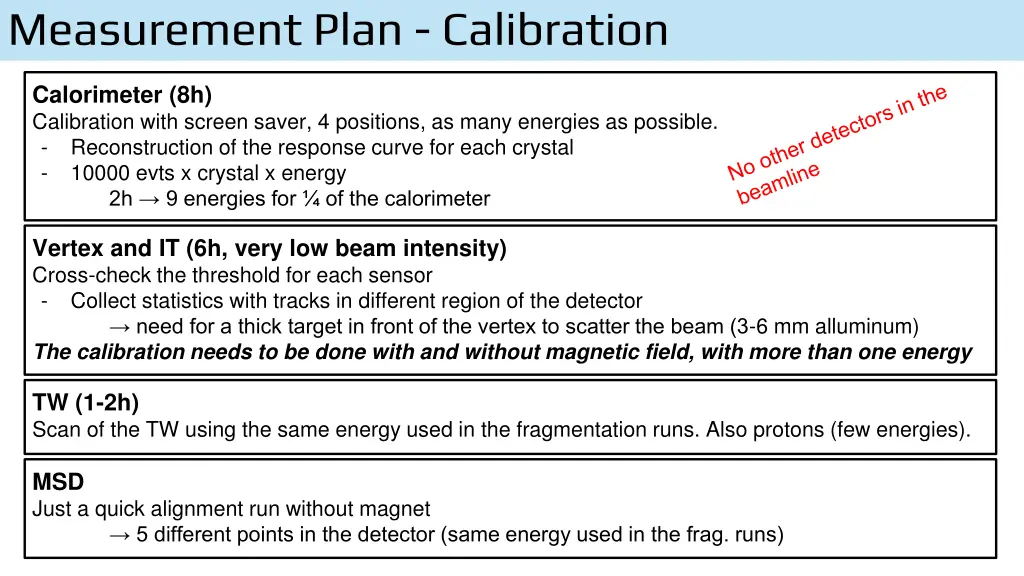 measurement plan calibration