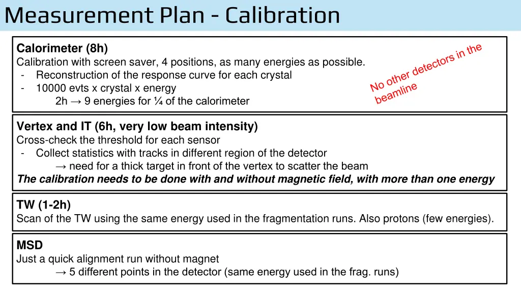 measurement plan calibration