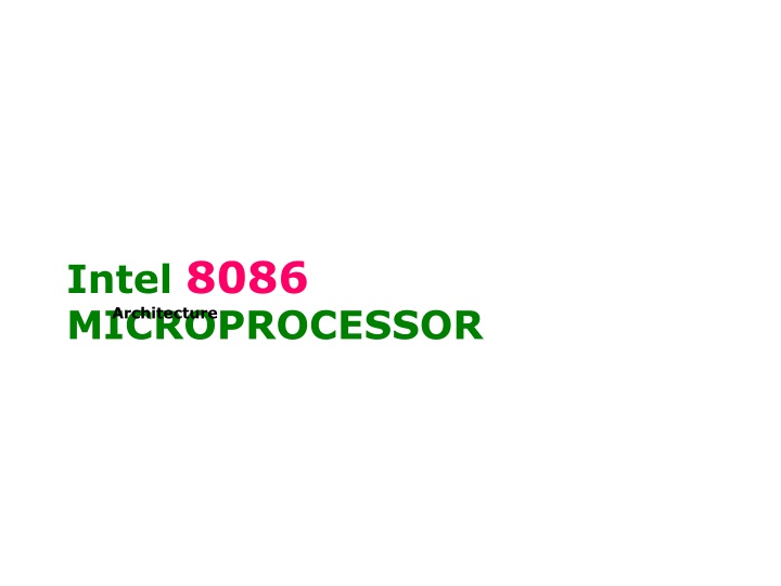 intel 8086 microprocessor