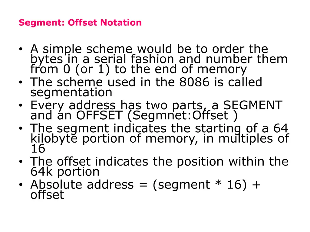 segment offset notation 1