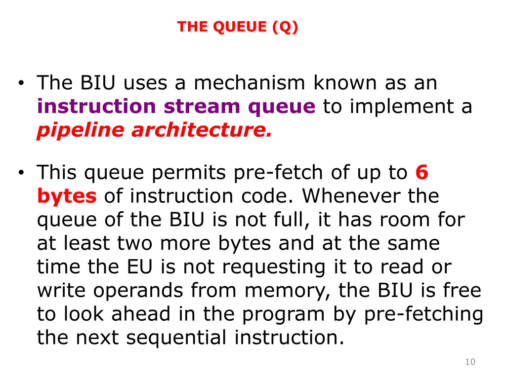 the queue q