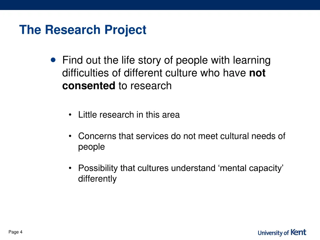 the research project