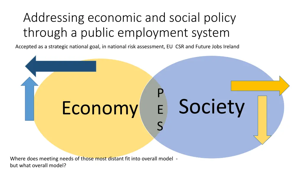 addressing economic and social policy through