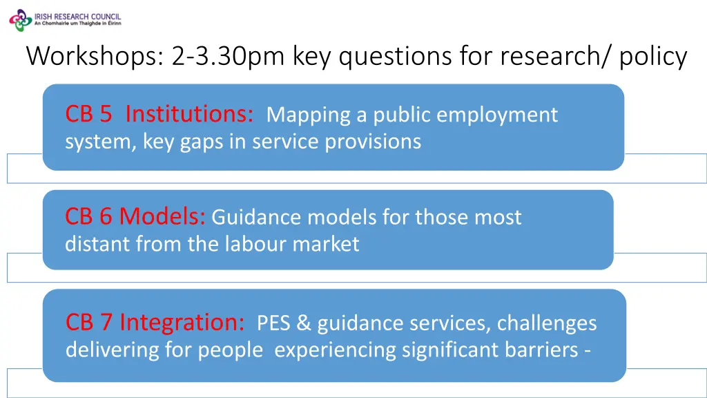 workshops 2 3 30pm key questions for research