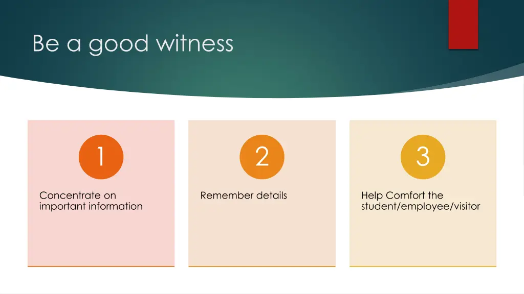 be a good witness