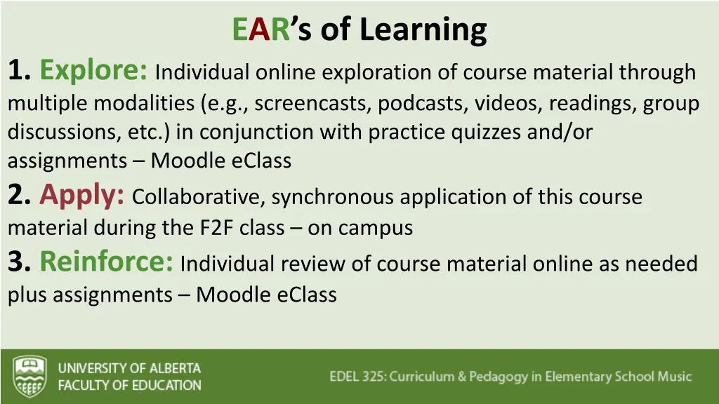 ear s of learning