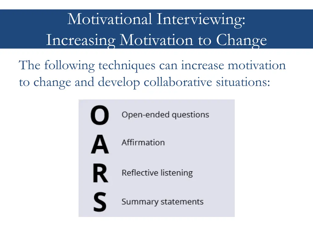 motivational interviewing increasing motivation