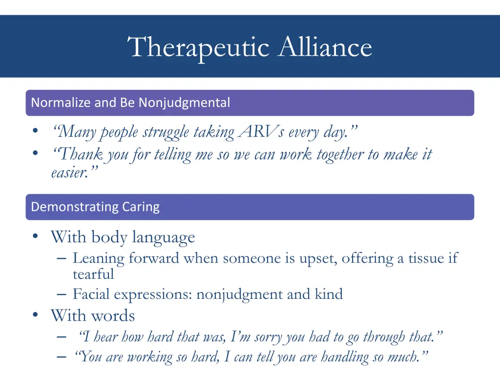therapeutic alliance 2