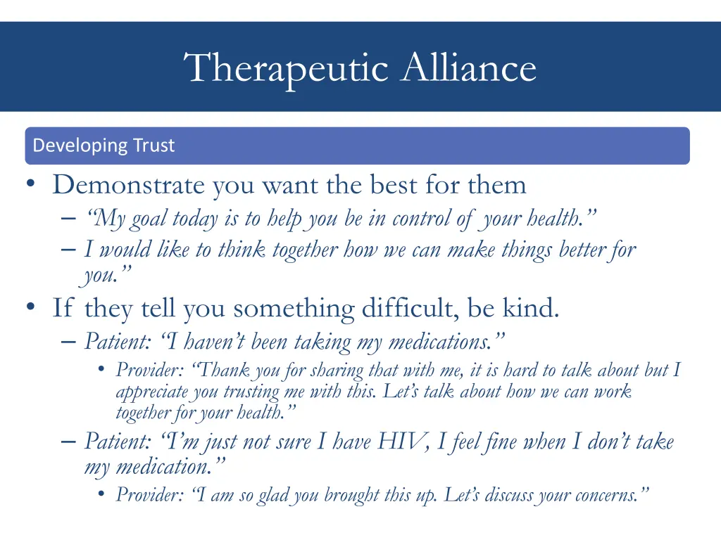 therapeutic alliance 3