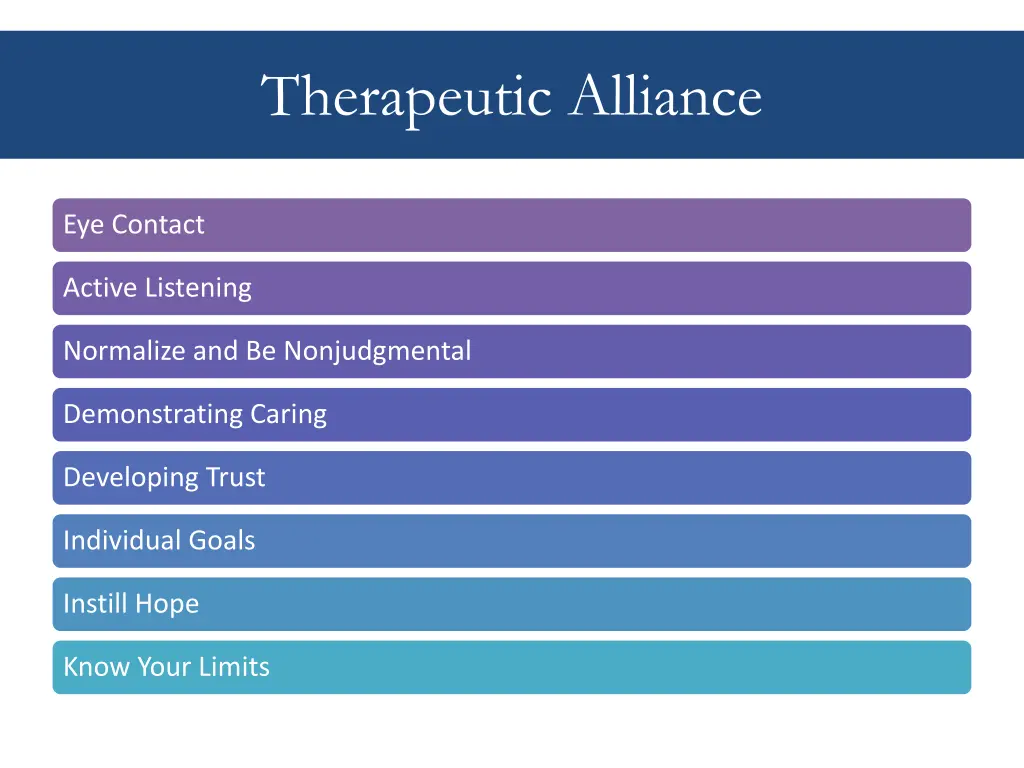 therapeutic alliance