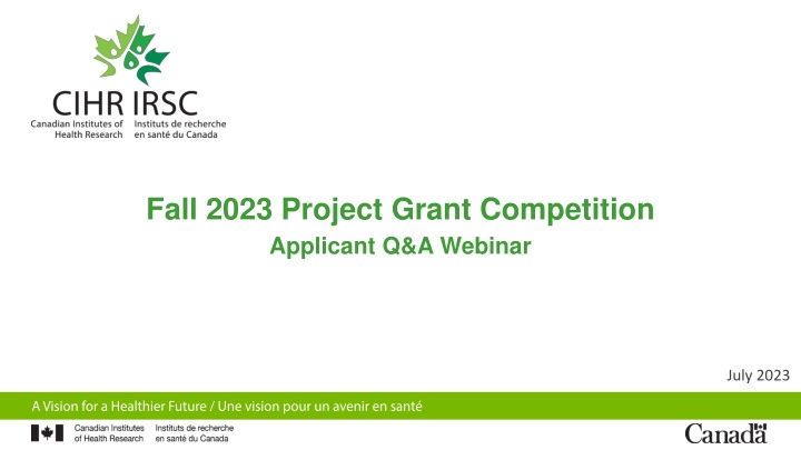 fall 2023 project grant competition applicant