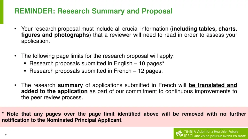 reminder research summary and proposal