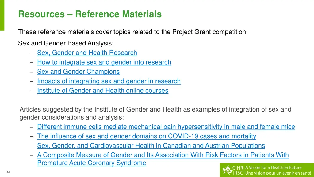 resources reference materials