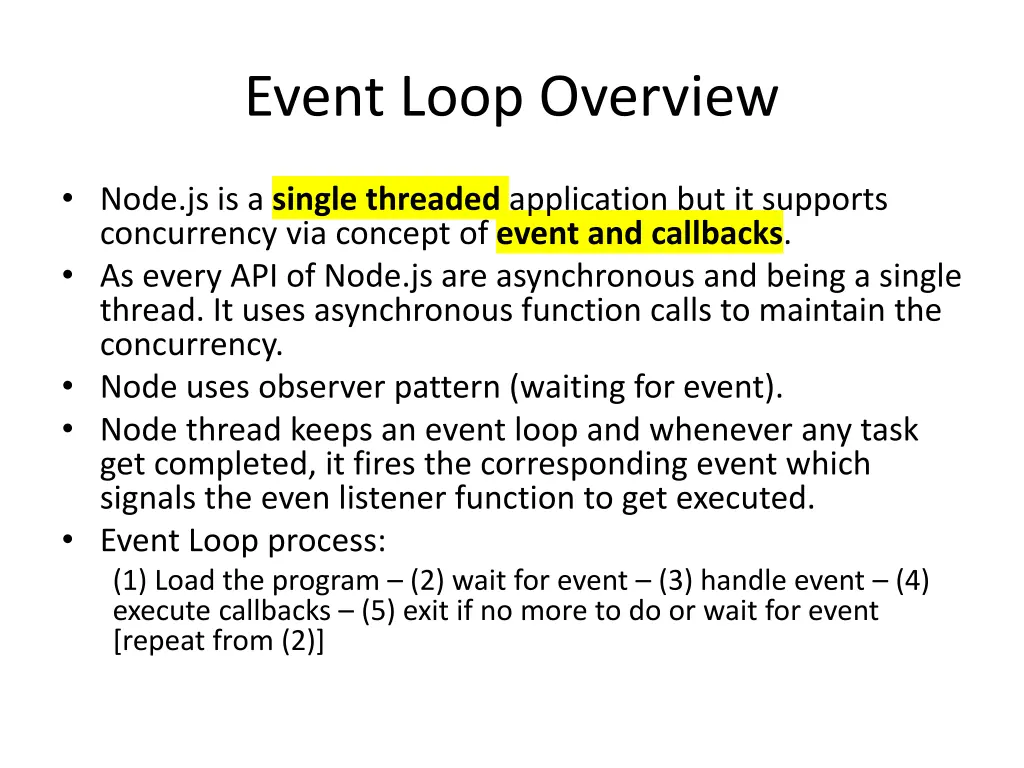event loop overview