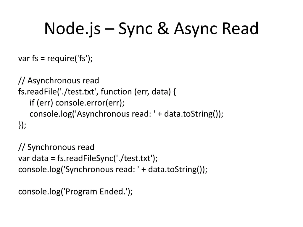 node js sync async read