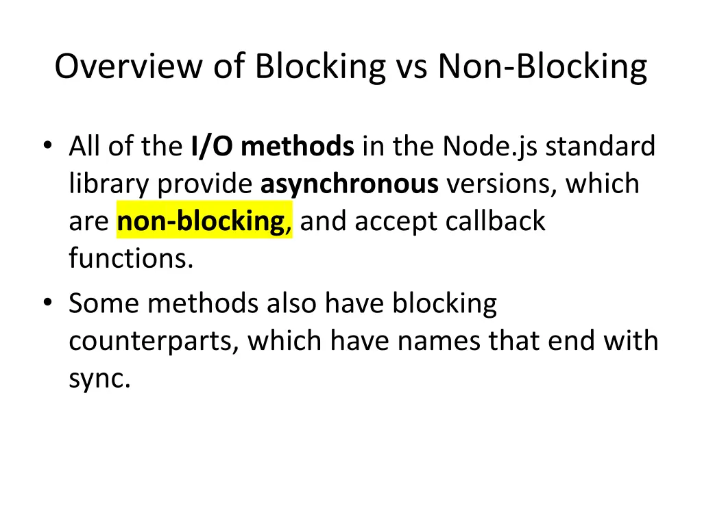 overview of blocking vs non blocking 1