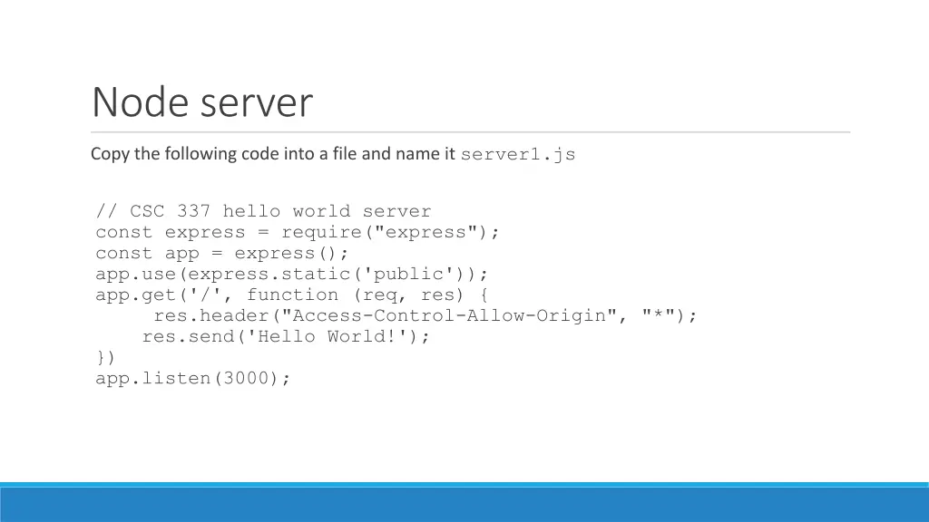 node server