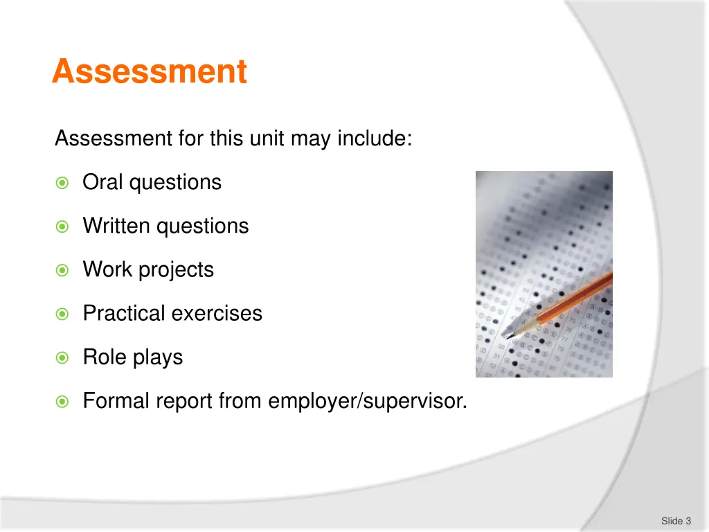assessment