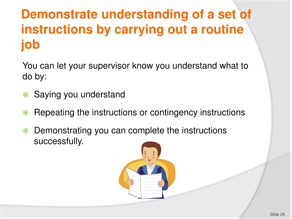 demonstrate understanding