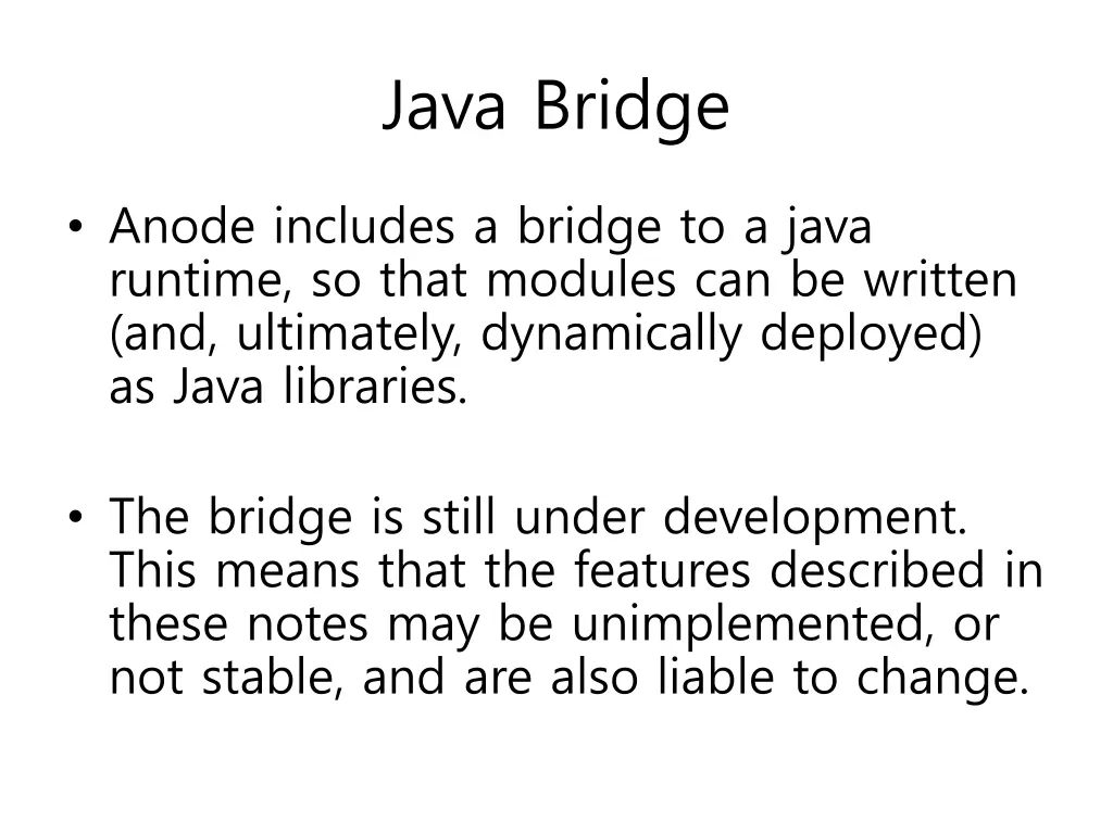 java bridge