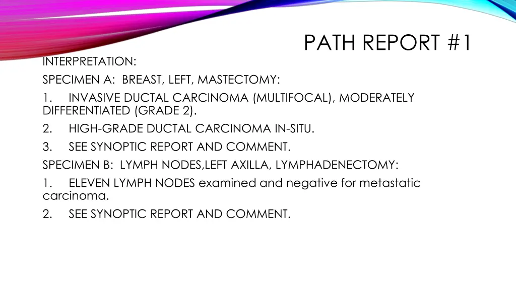path report 1