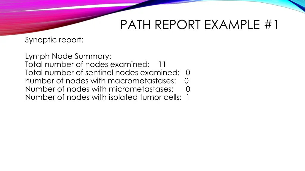 path report example 1