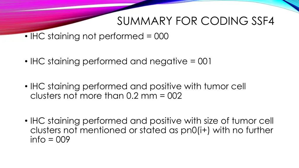 summary for coding ssf4