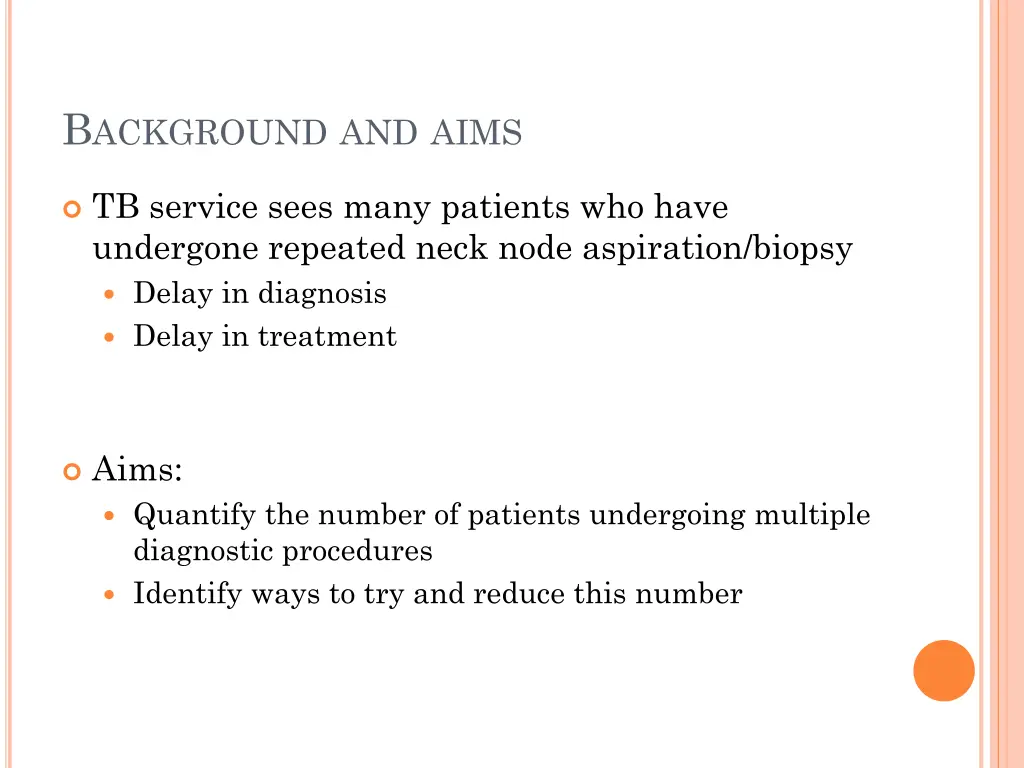 b ackground and aims