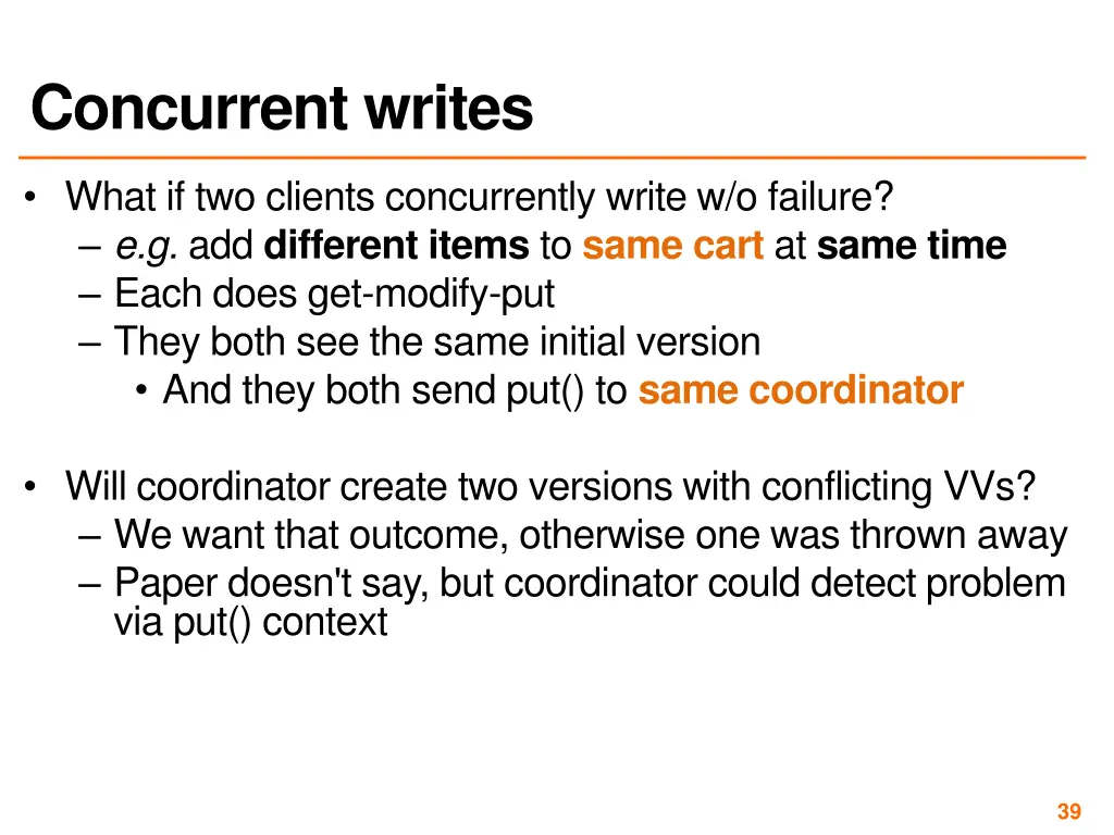 concurrent writes