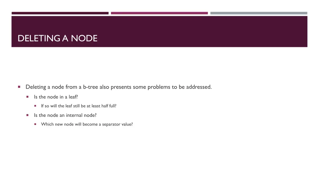 deleting a node