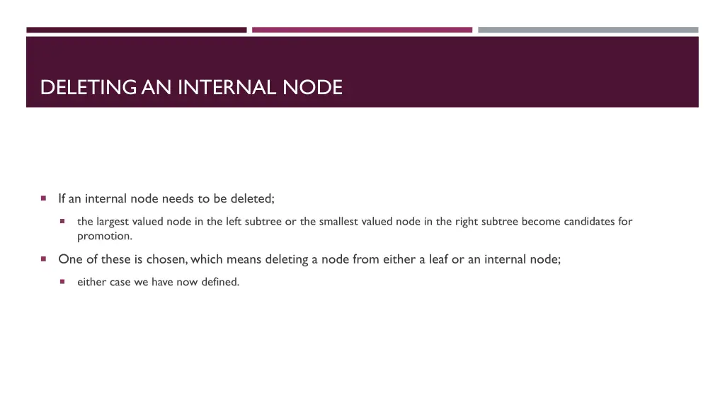deleting an internal node