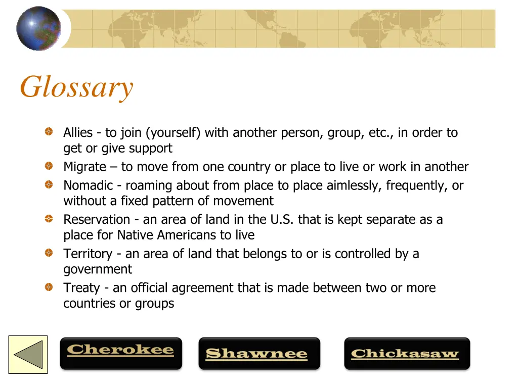 glossary
