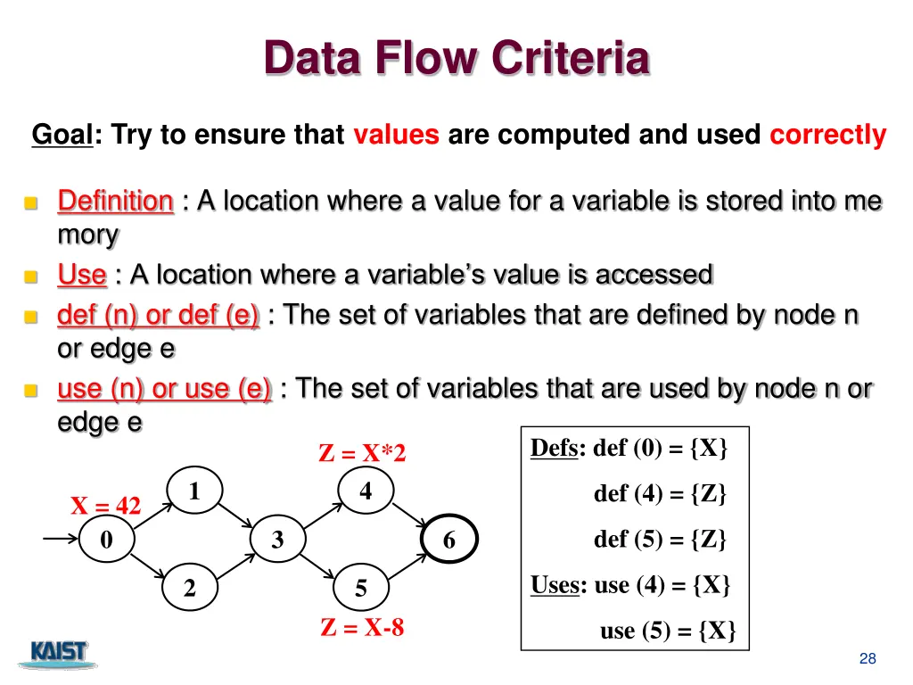 data flow criteria