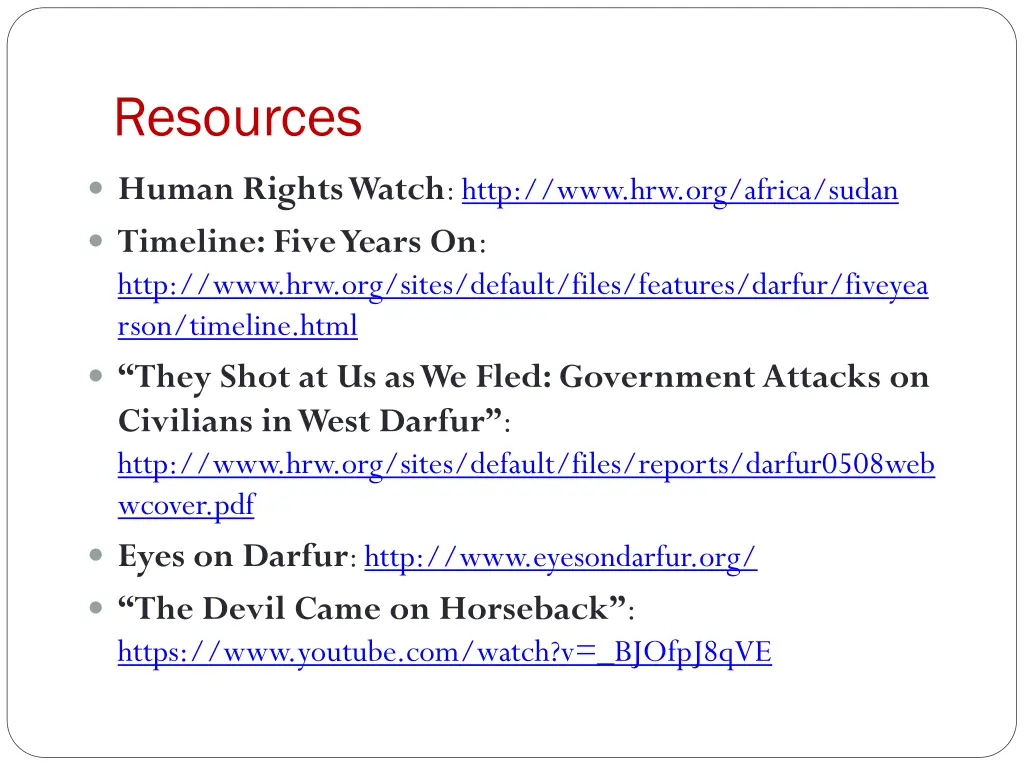 resources