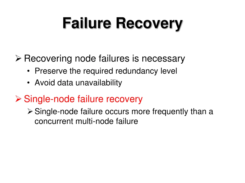 failure recovery