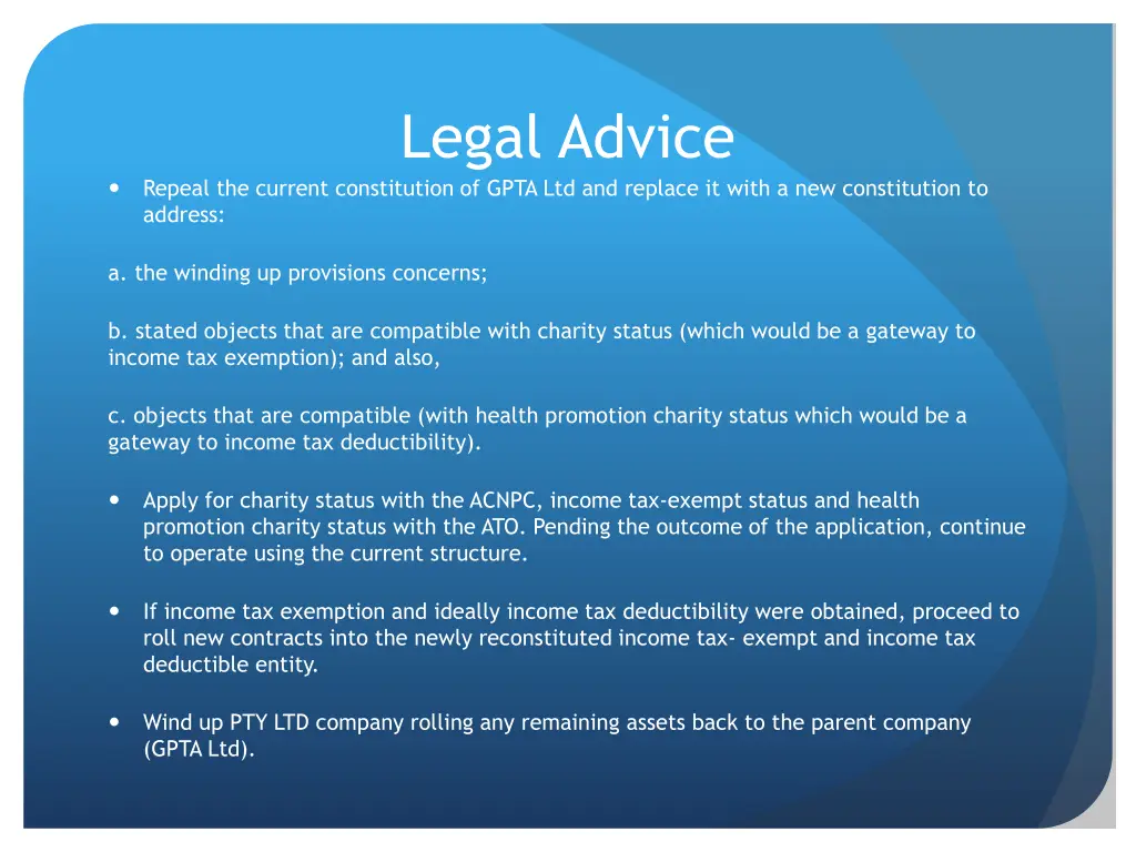 legal advice
