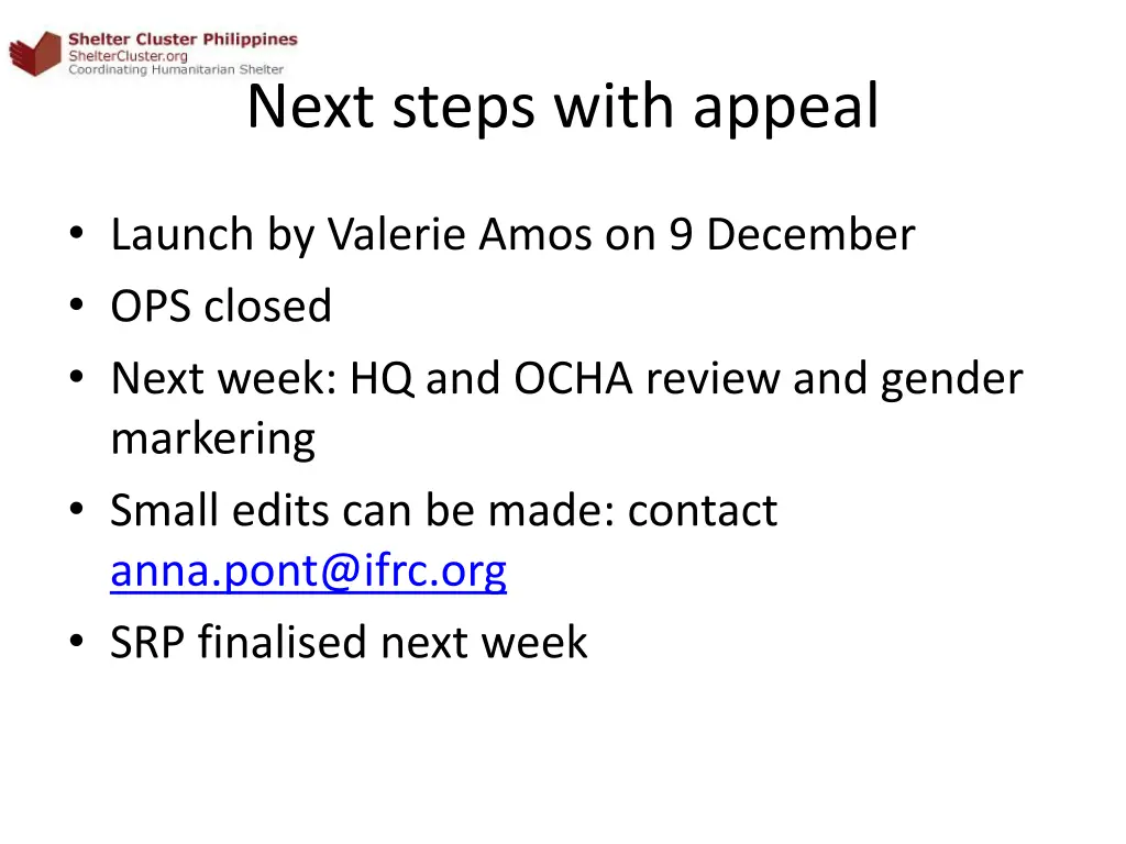 next steps with appeal