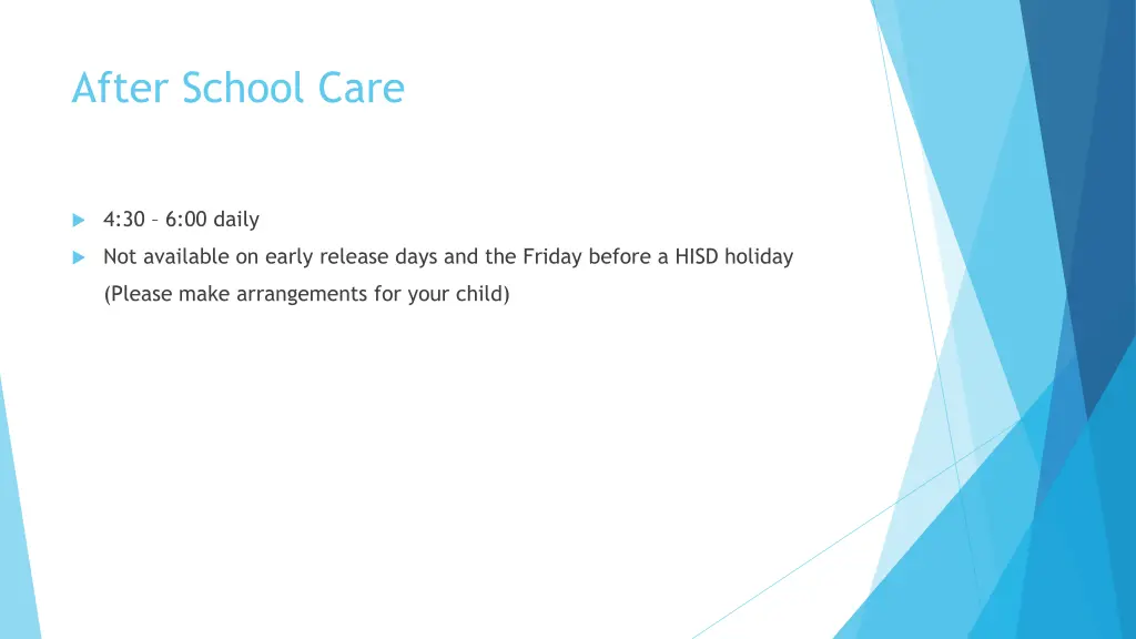 after school care