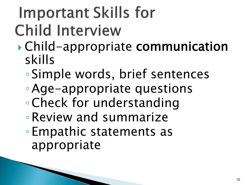 child appropriate communication skills simple