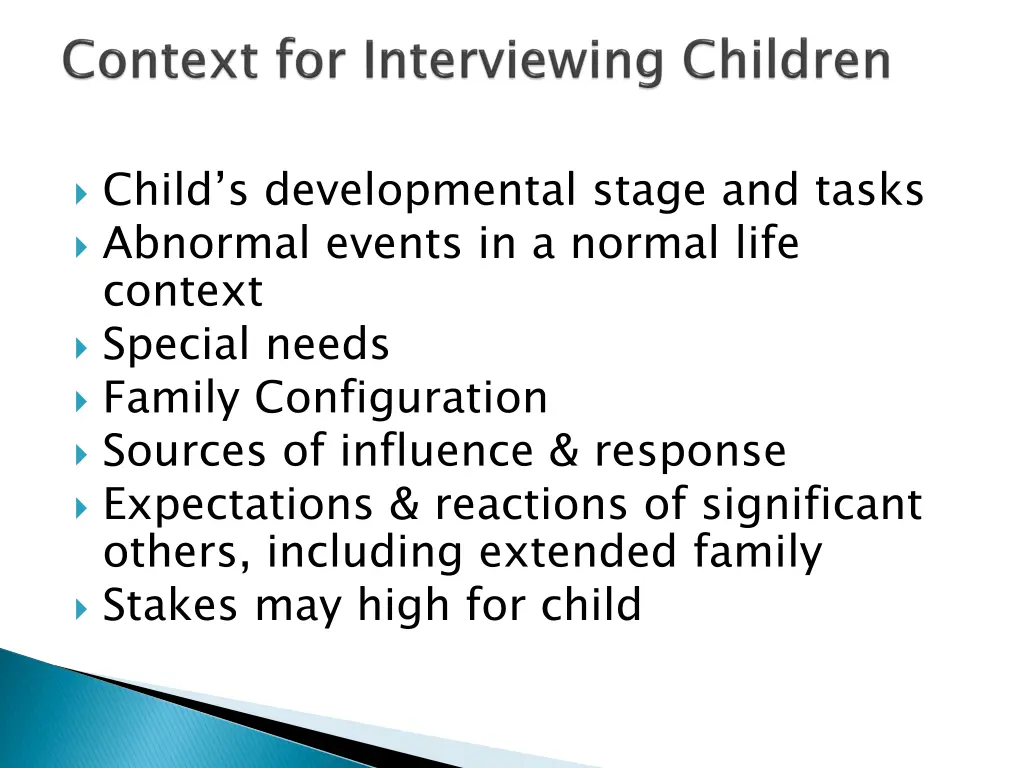 child s developmental stage and tasks abnormal