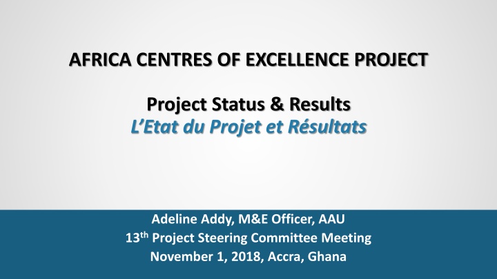 africa centres of excellence project