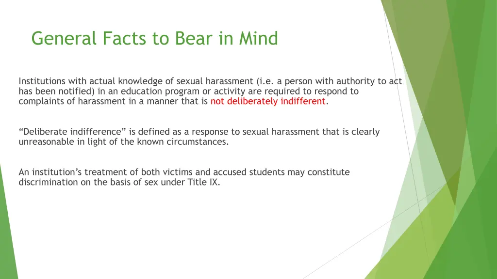 general facts to bear in mind