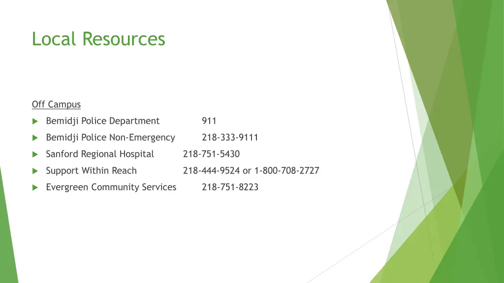 local resources 1