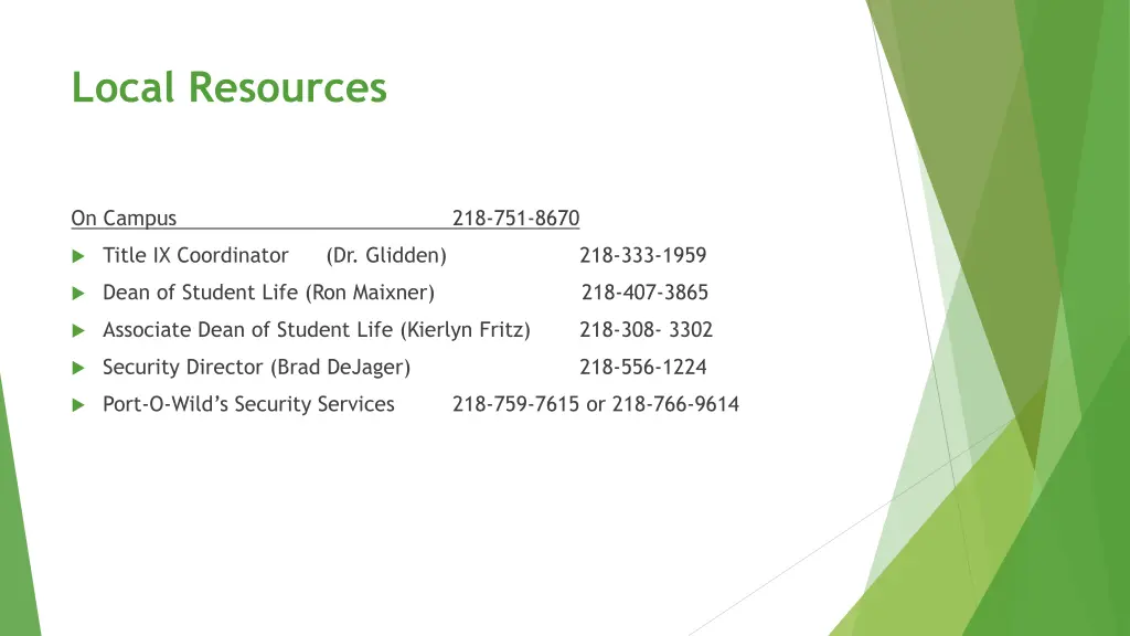 local resources