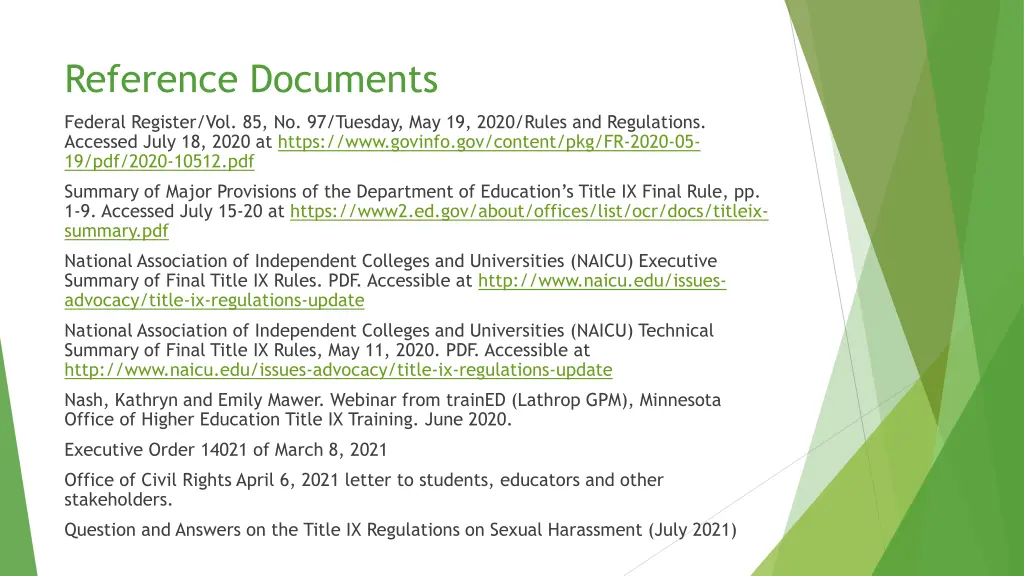 reference documents