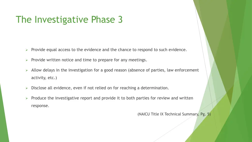 the investigative phase 3