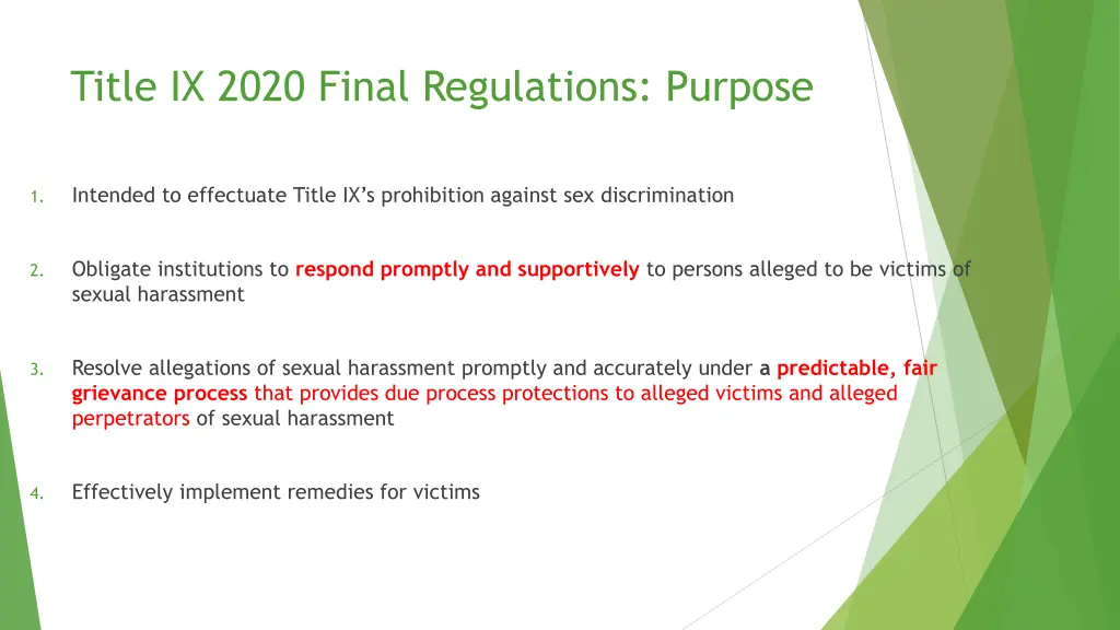 title ix 2020 final regulations purpose