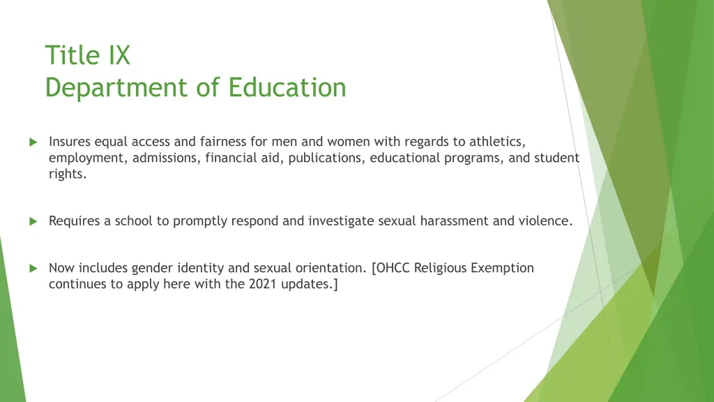 title ix department of education