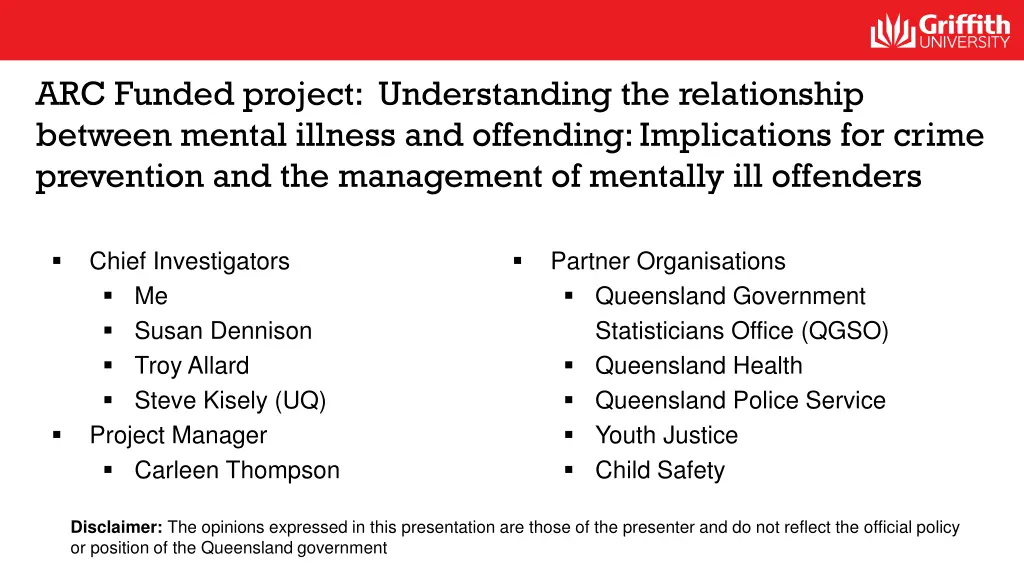 arc funded project understanding the relationship