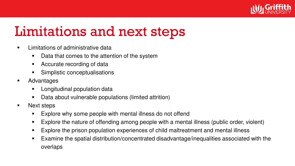 limitations and next steps